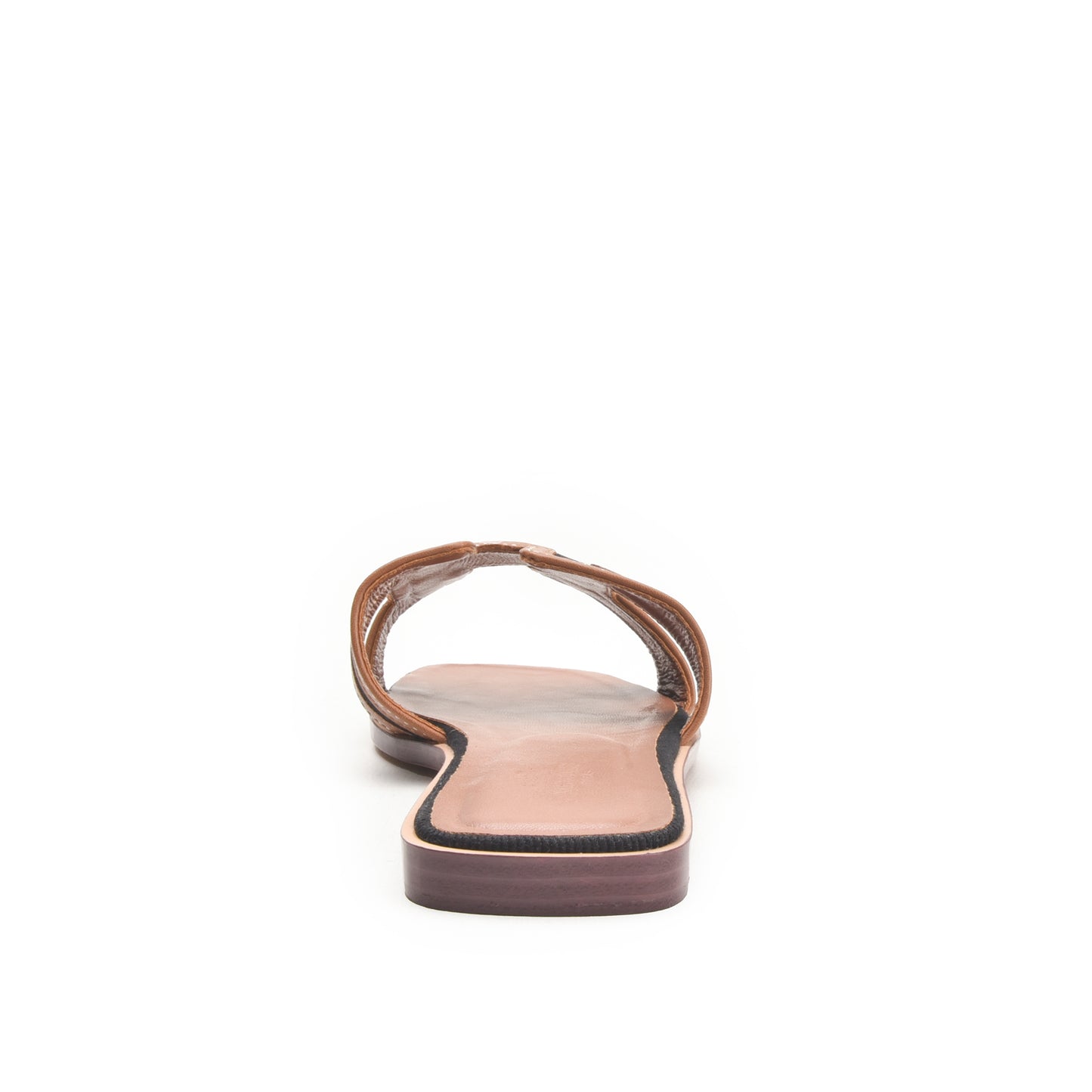 Women's Black & Tan Flat Slippers | 580L-C