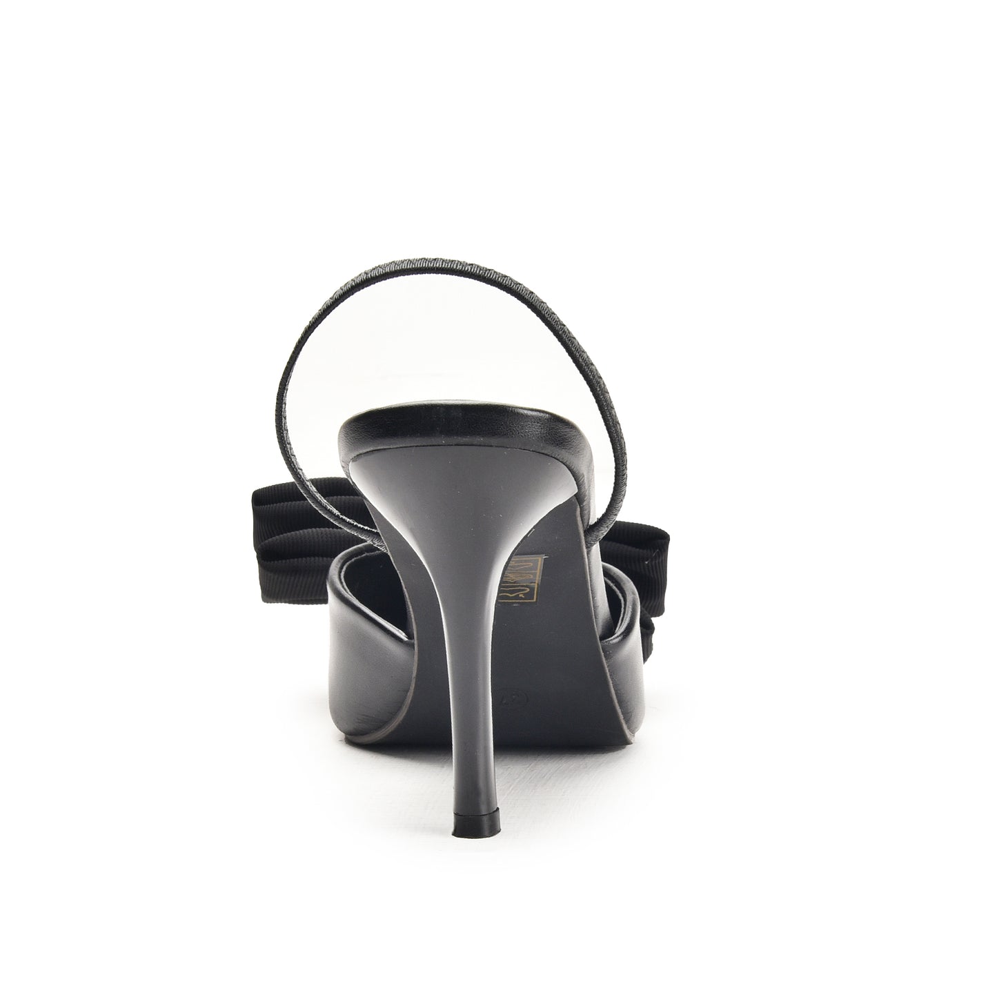 Black High Heels with Bow Detail | 497N-C