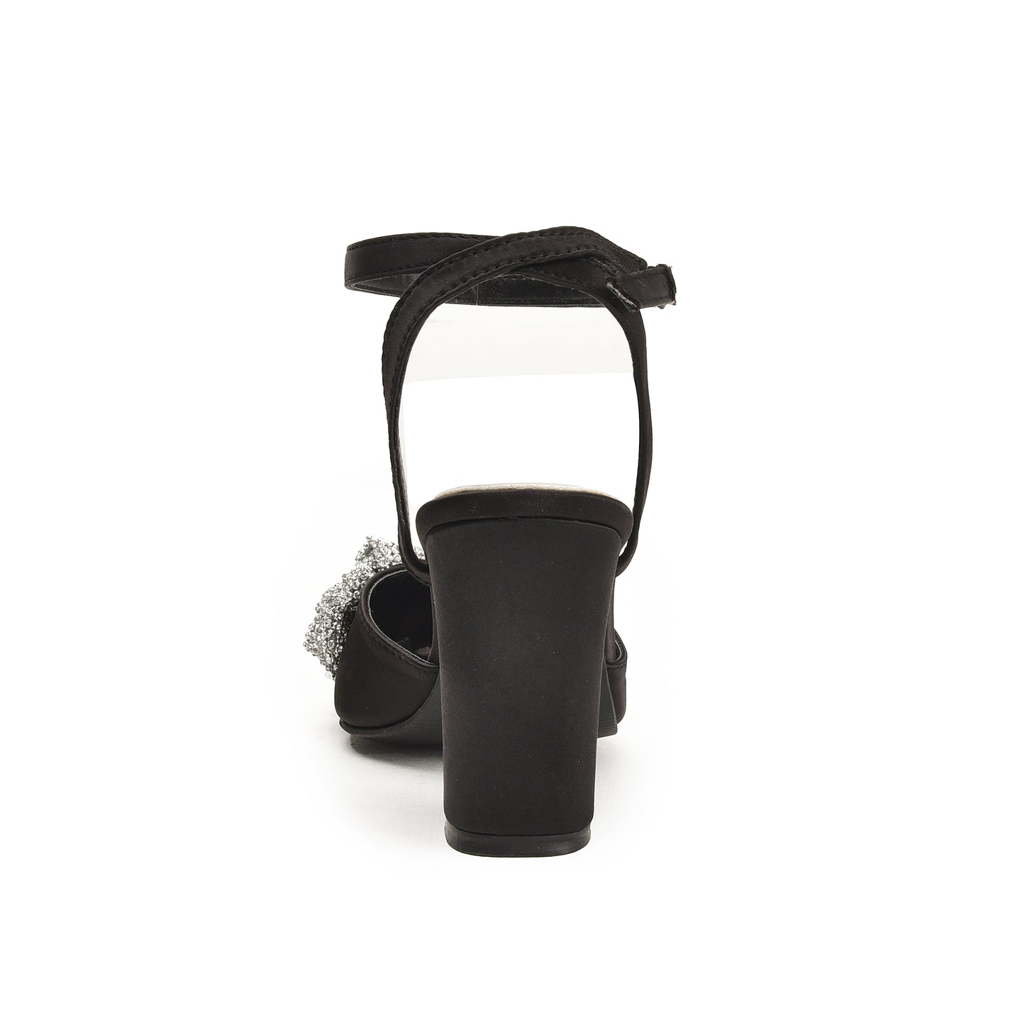 Elegant Black Bow Block Heels | 458N-C Dolcis