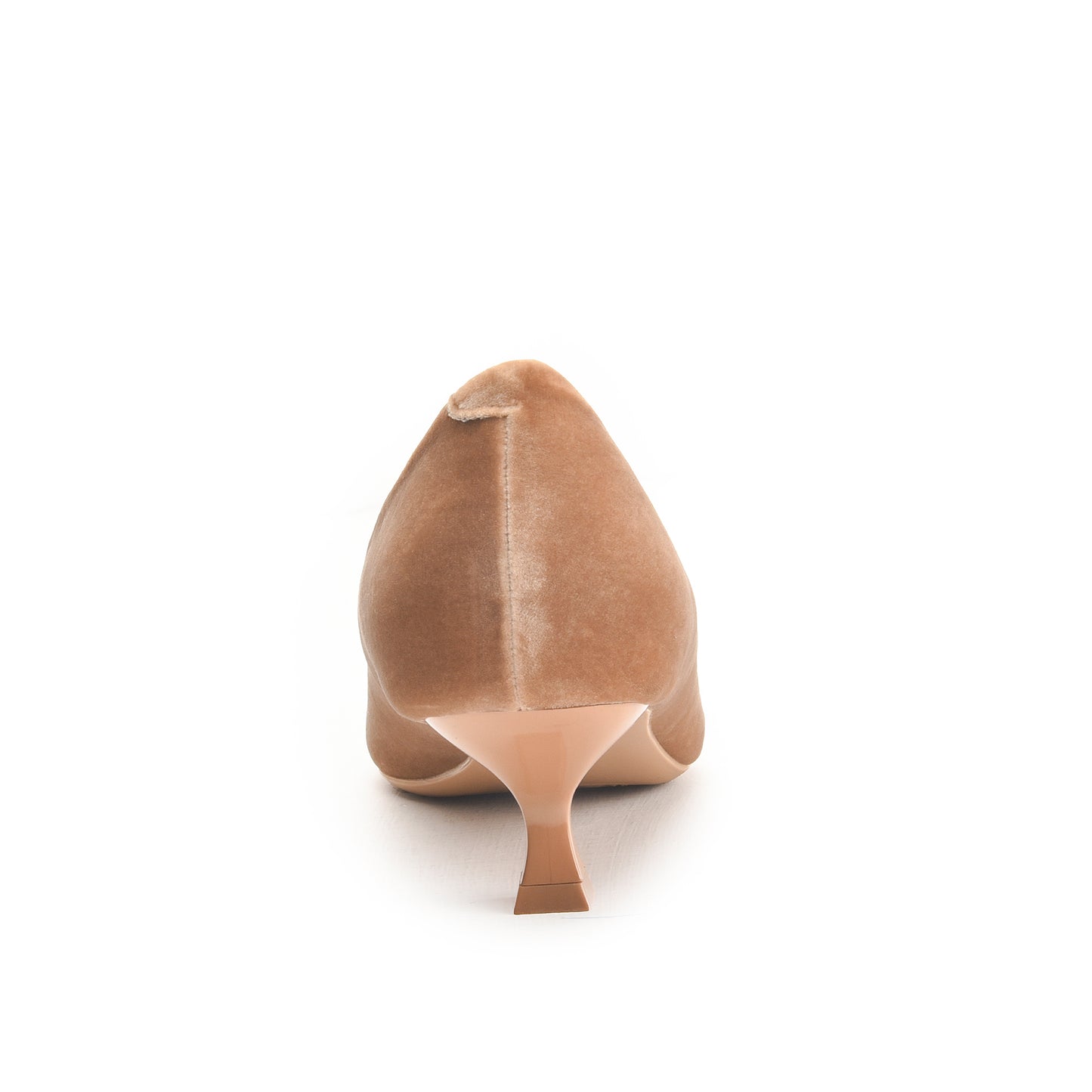 Beige Kitten Heels with Embellished Buckle | 496N-F