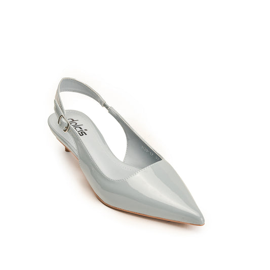 Sky Blue Slingback Kitten Heels for Women | 474N-N