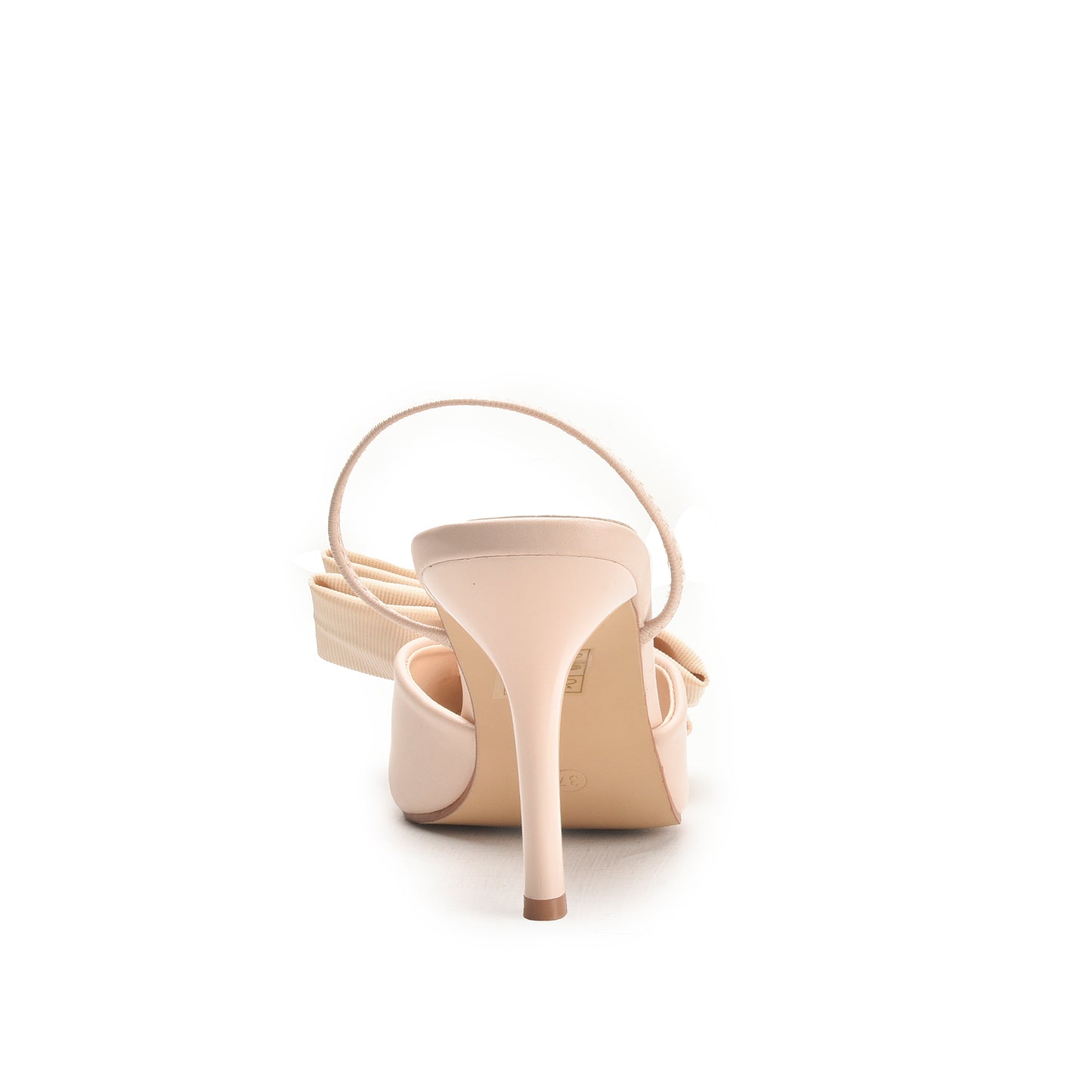 Blush Pink High Heels with Bow Detail | 497N-F