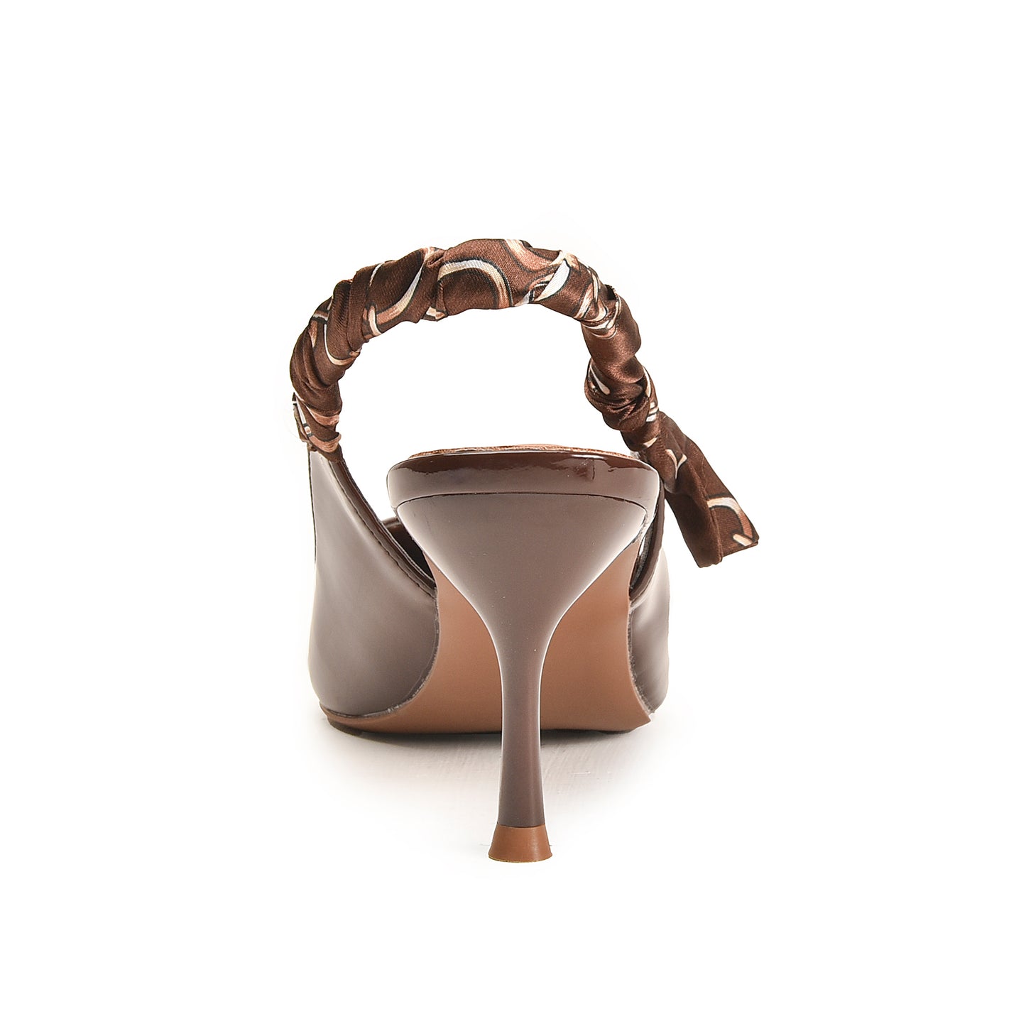 Glossy Brown Slingback Heels | 473N-B Dolcis