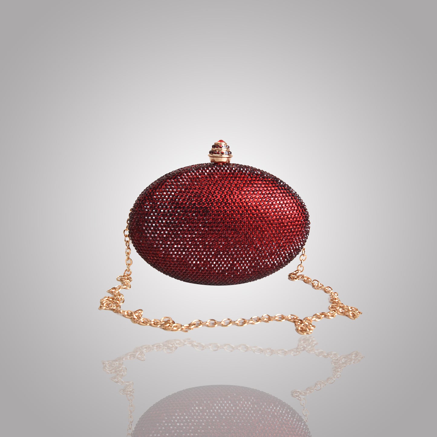 Premium Maroon Swarovski Clutch | C1447-M