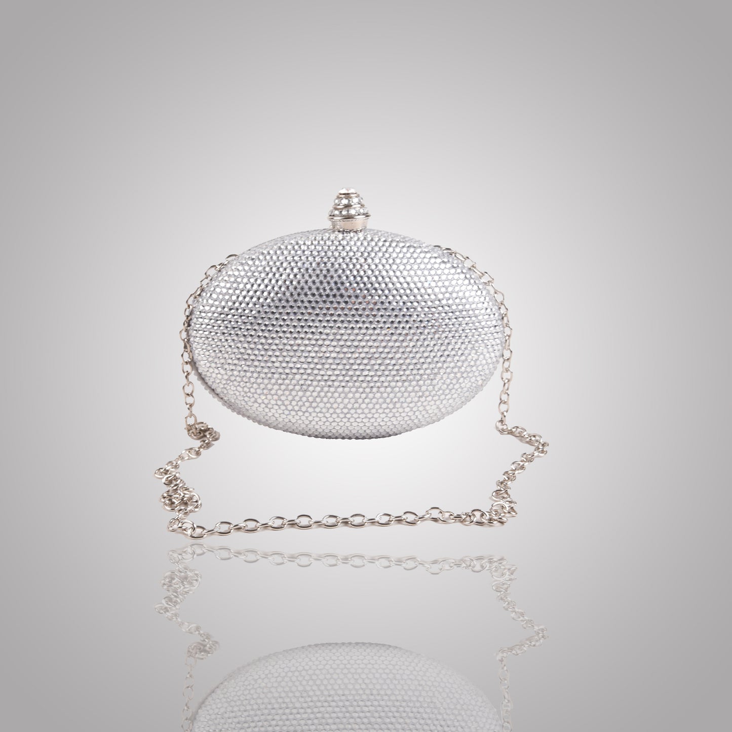 Premium Silver Swarovski Clutch | C1447-S