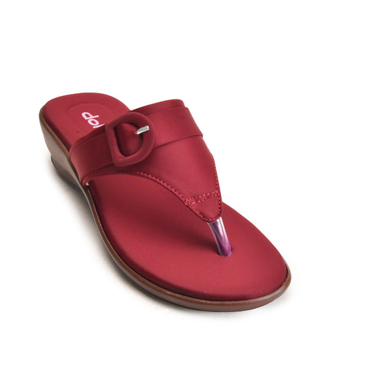 Maroon Slip-On Comfort Flats | 763R-M Dolcis