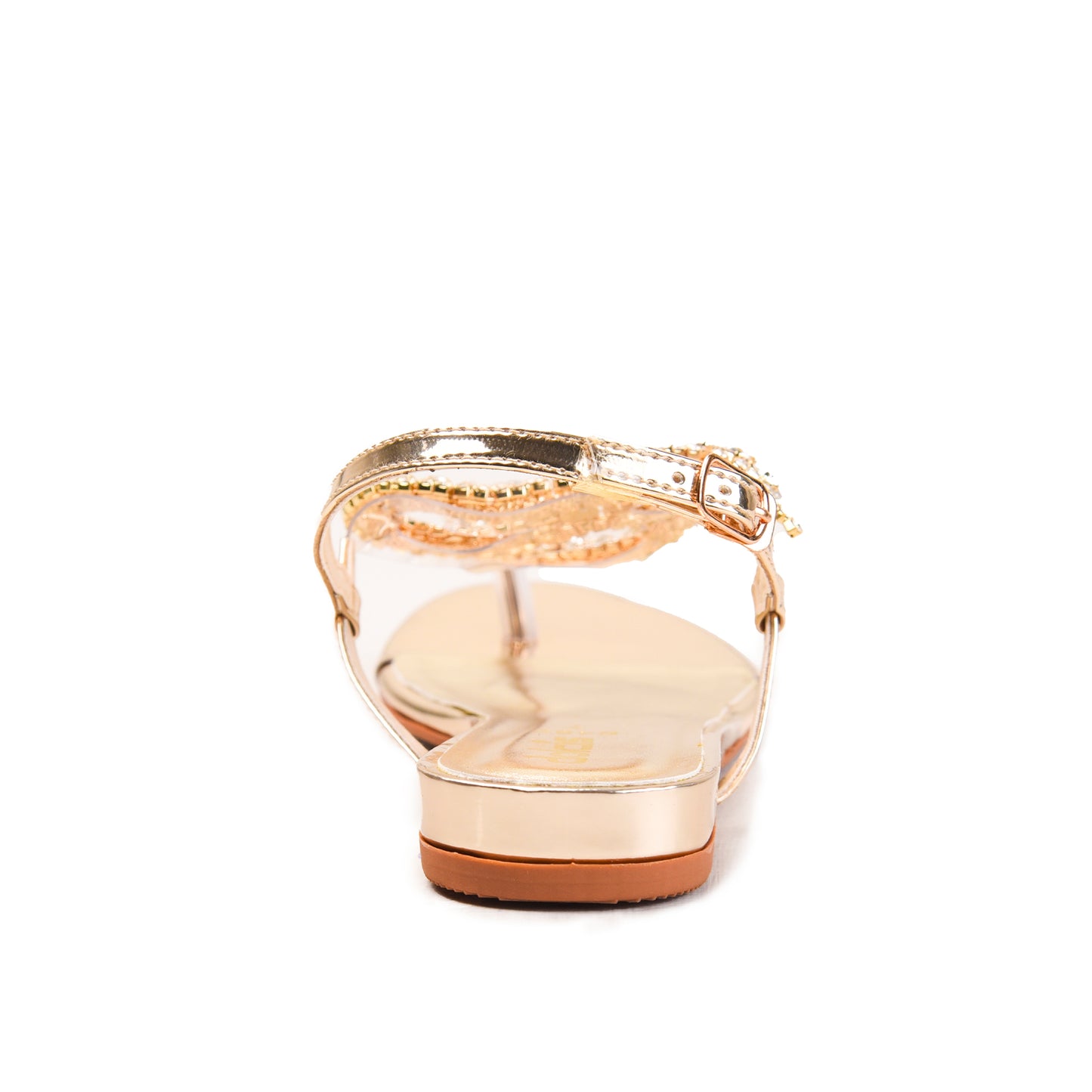 Golden Elegant Bridal Flat Slippers | 240H-X