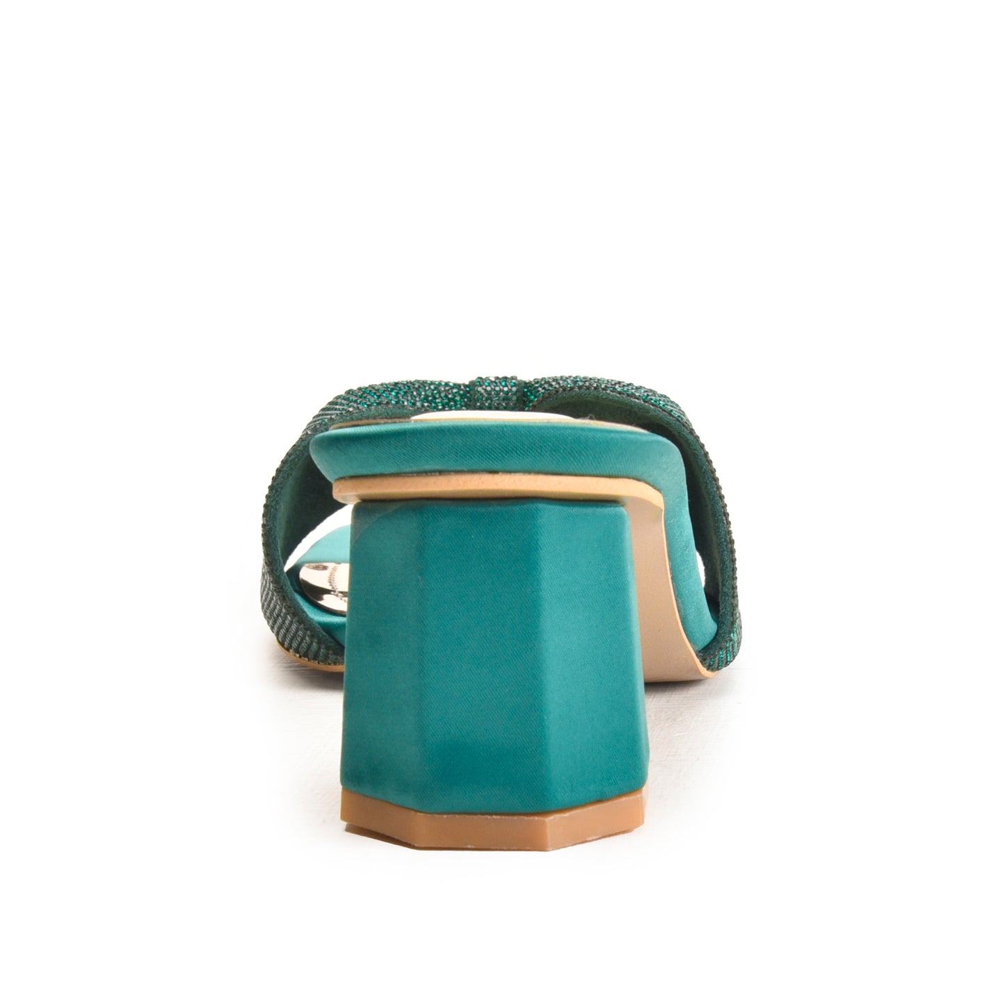 Teal Glitter Bow Block Heels | 509M-K Dolcis