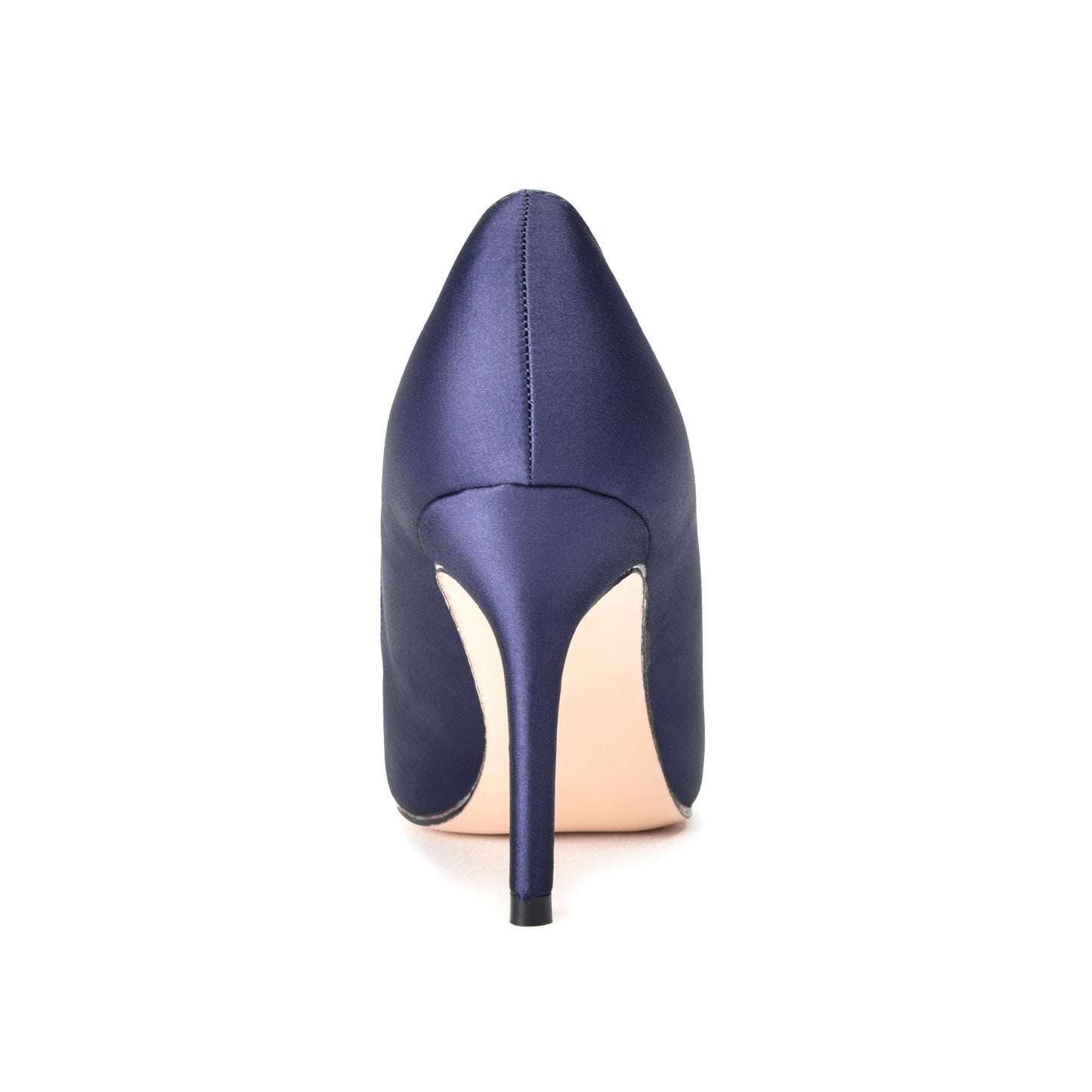 Elegant Blue Satin Pumps with Crystal Embellishment | 472L-Q
