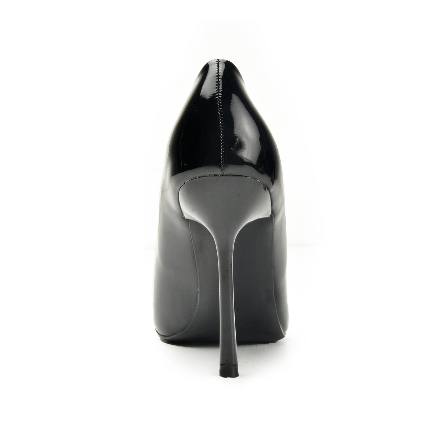 Classic Black Stiletto Heels with Gold Pyramid Accent | 439N-C