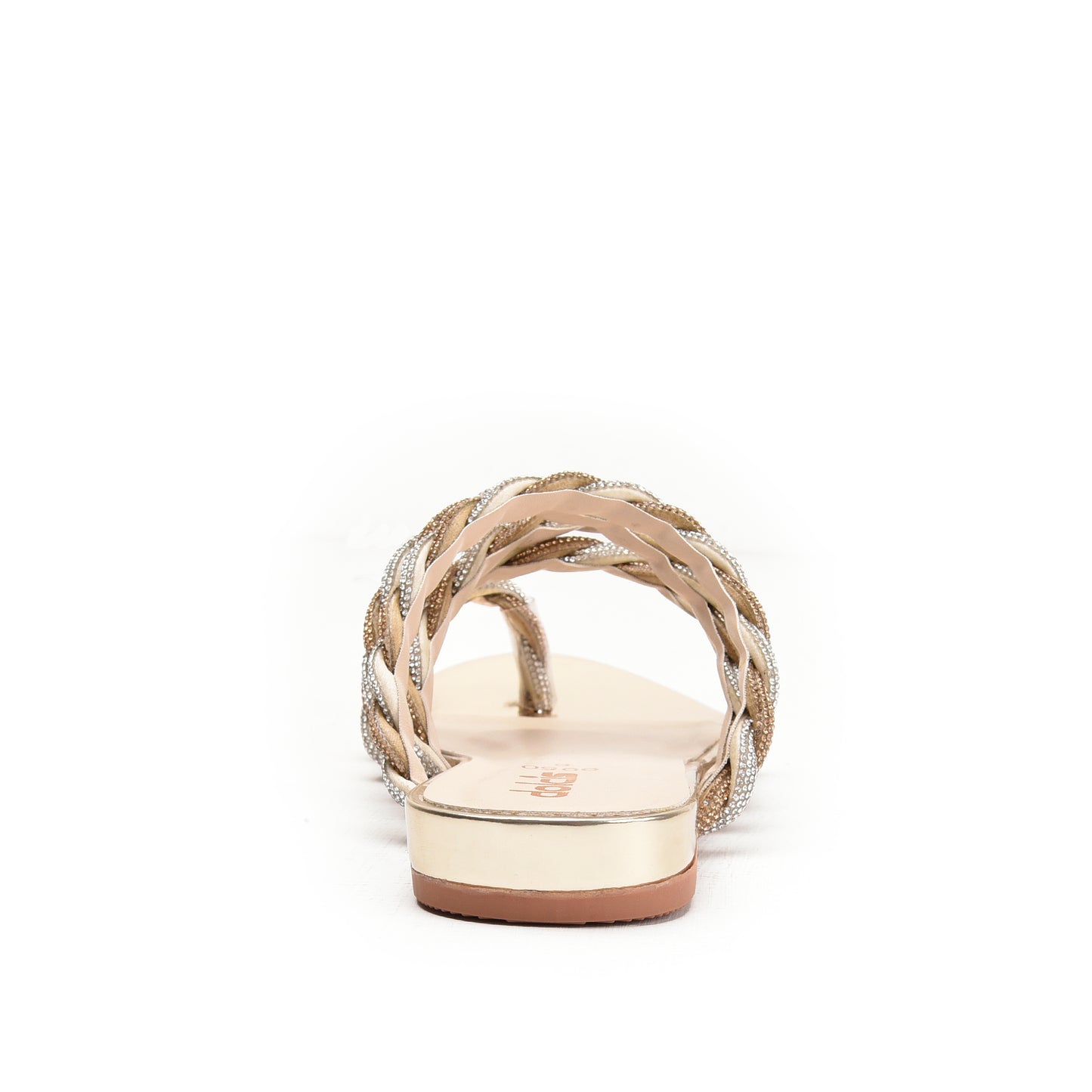 Glamorous Gold Strappy Slippers | 774RX