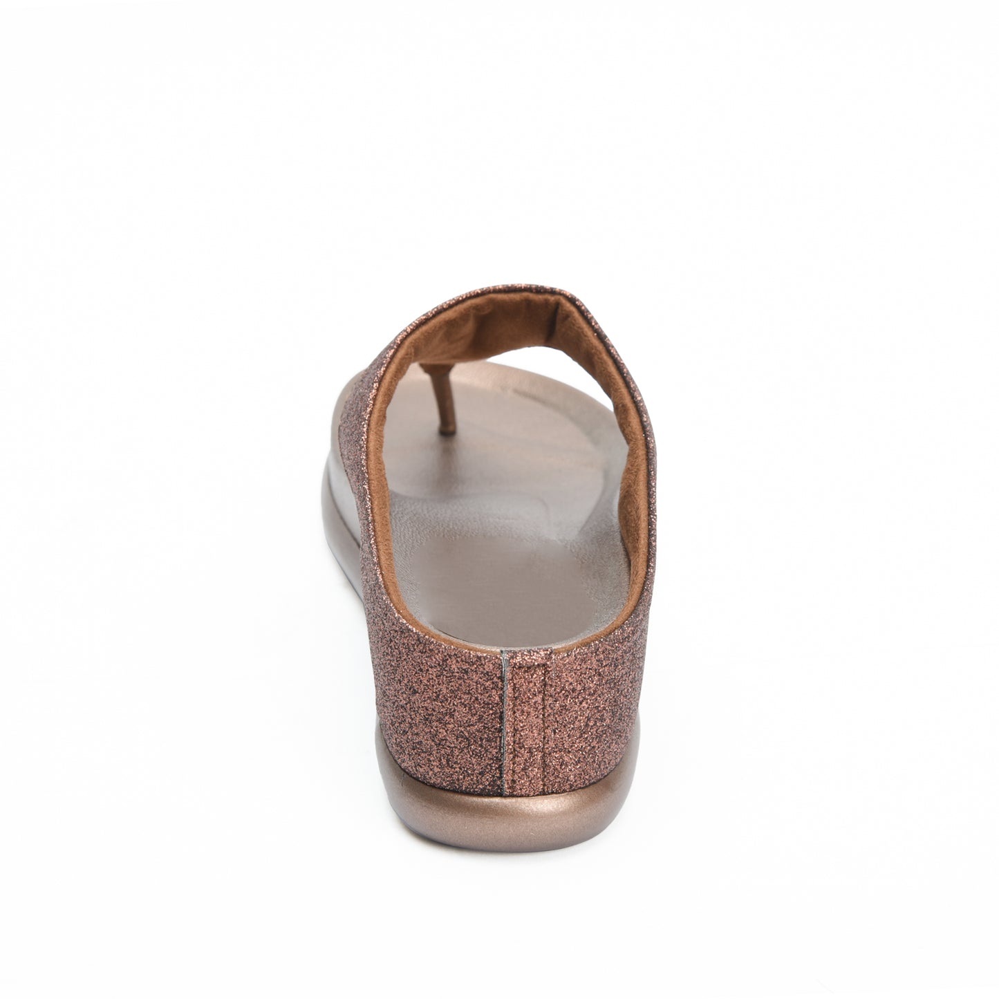 Chic Bronze Comfort Wedge Slippers | 735RB-X