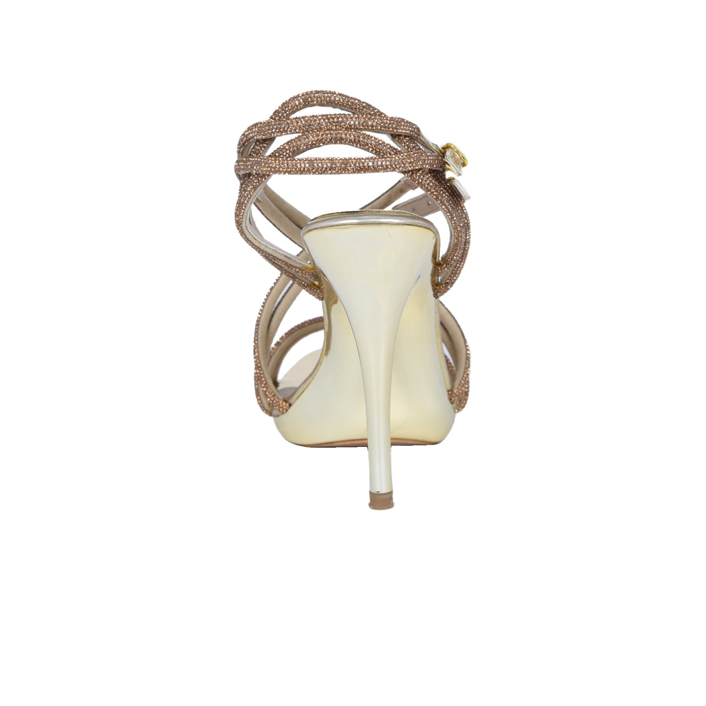 Elegant Gold Strappy High Heel Sandals | 281D-X