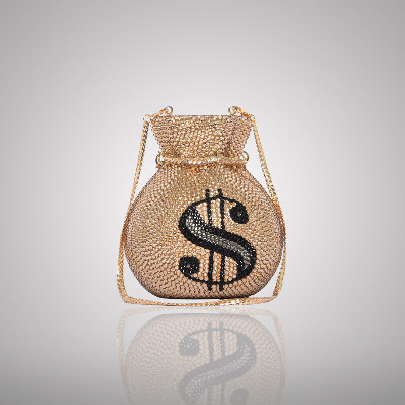 Dollar Sign Swarovski Clutch | C1387-X