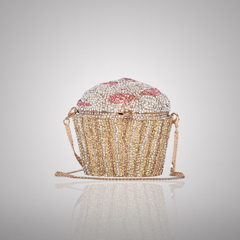 Decorative Cupcake-Shaped Swarovski Clutch | 0C596-P