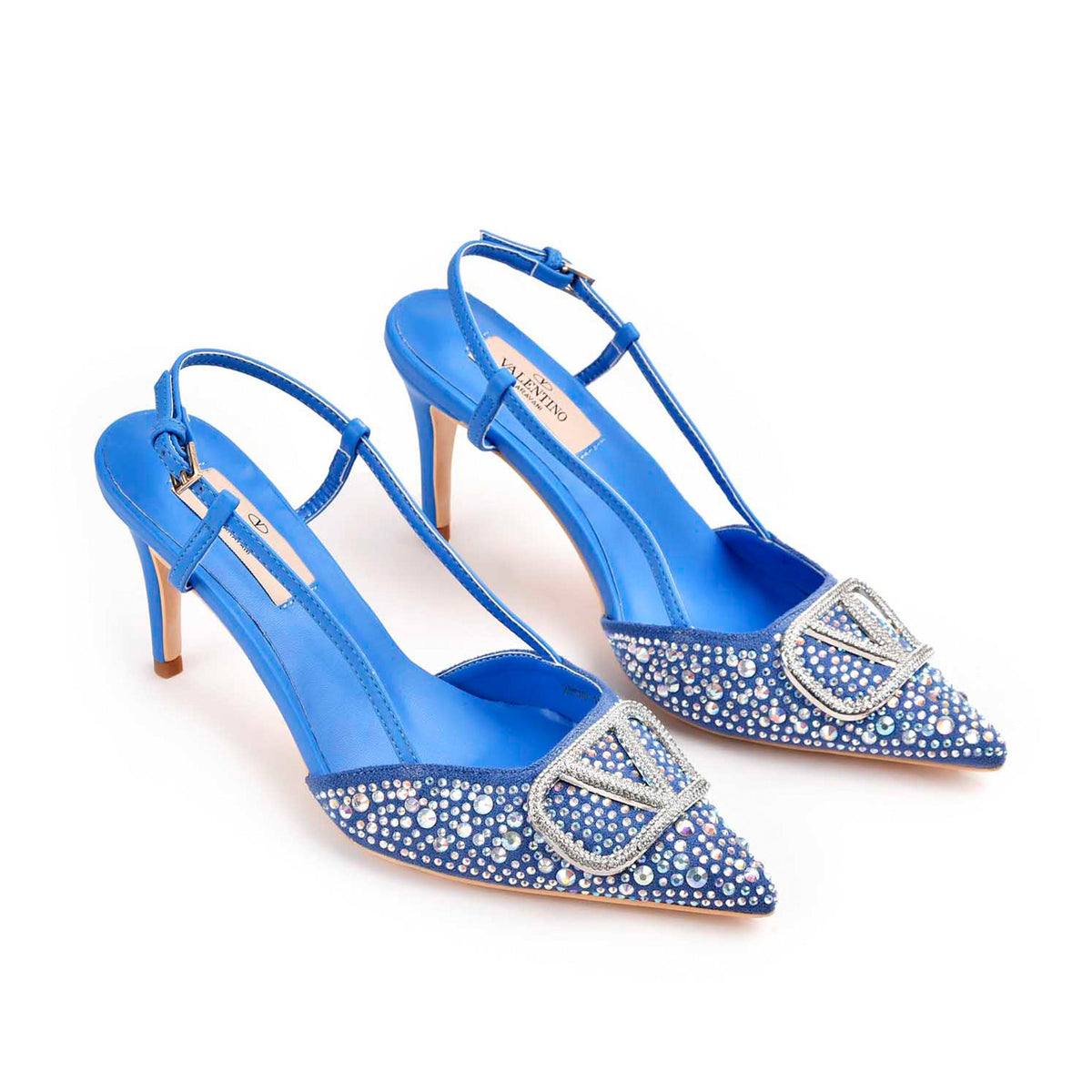 Light blue slingback heels hotsell