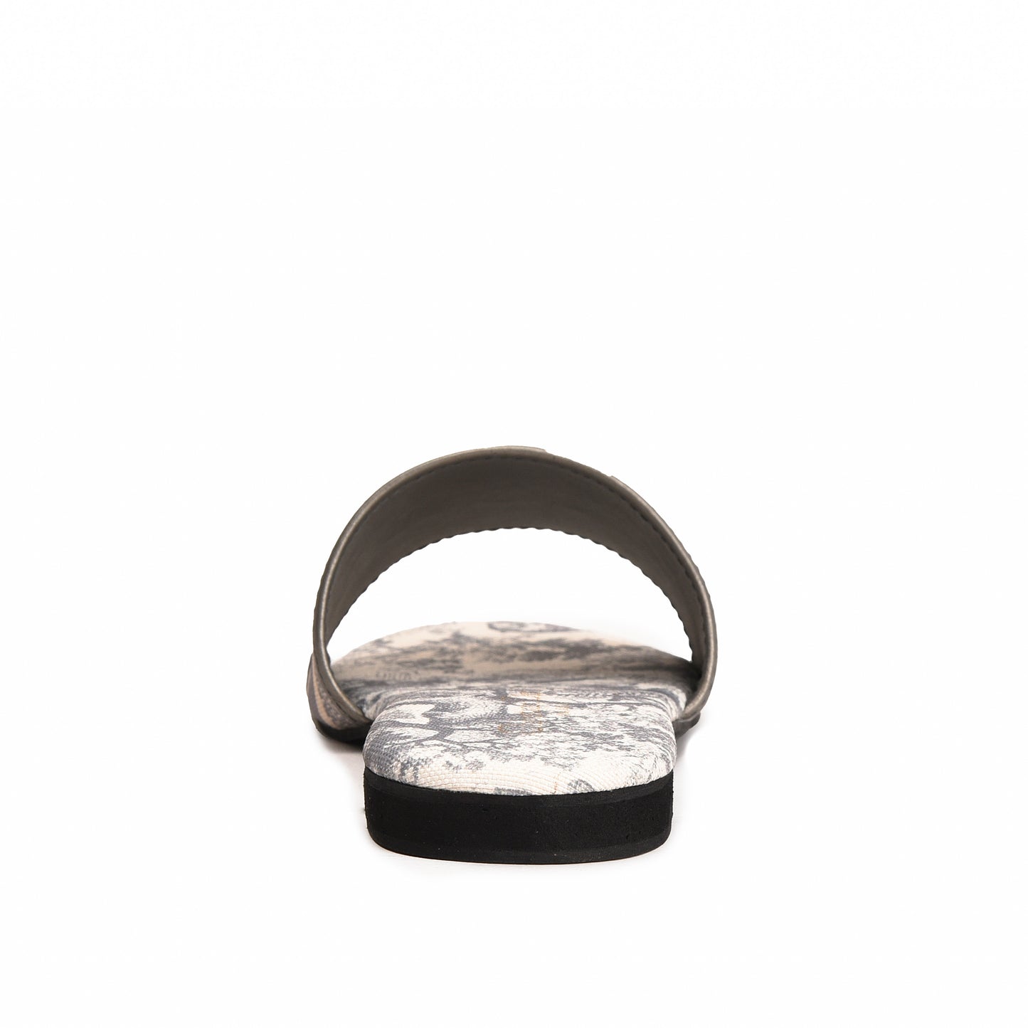 Stylish Grey Slip-On Slippers with Logo Strap Slippers| 597J-G