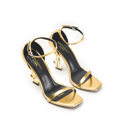 Gold YSL Heels with Iconic Logo Heel | 297G-X