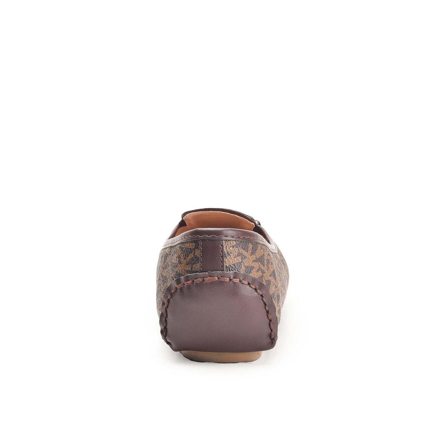 Brown Patterned Ballet Flats with Gold Buckle Pumps  | 493N-BT