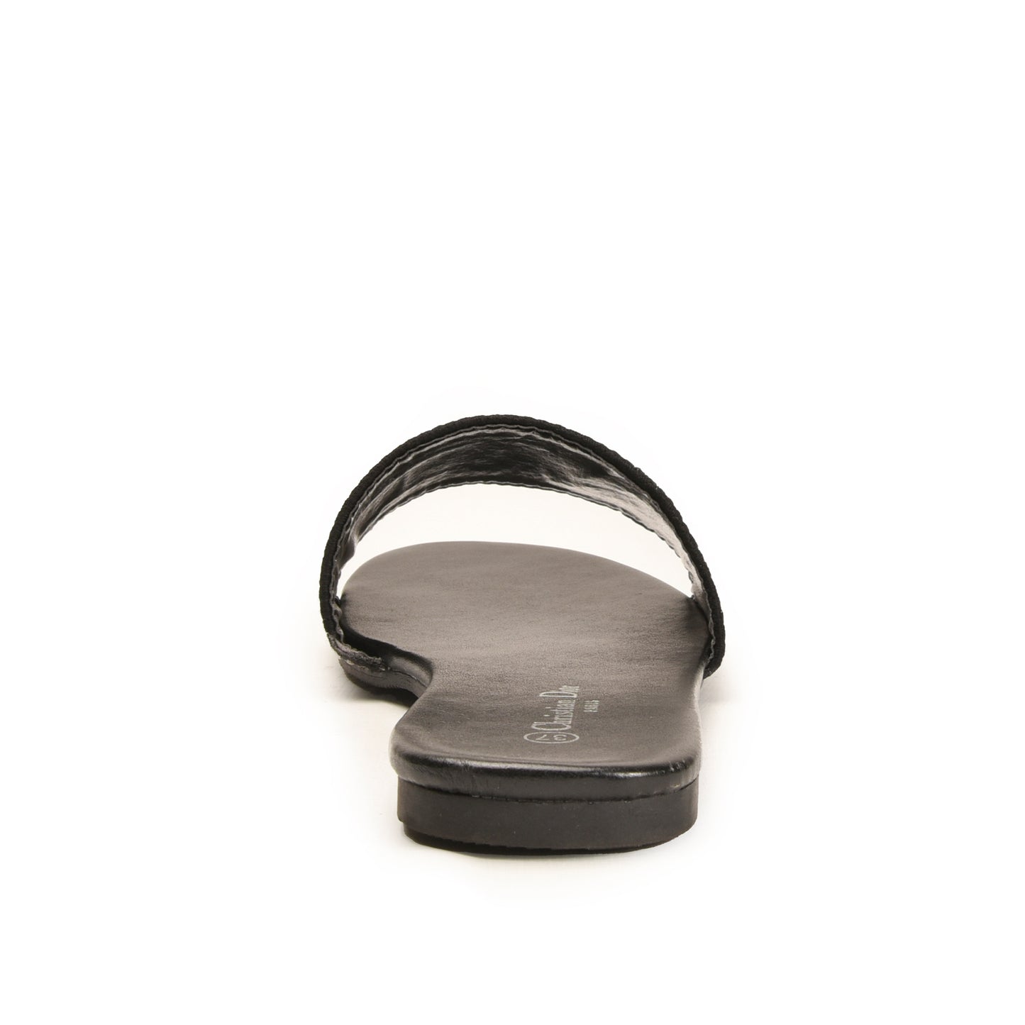 Black Embellished Slip-On Flats for Women Slippers | 566L-C