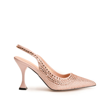 Chic Peach Slingback Studded Heels | 423M-PX Dolcis