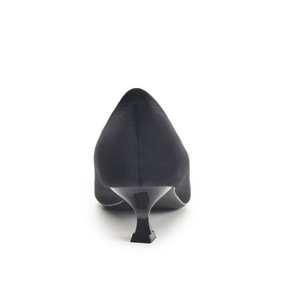 Black Court Shoes with Crystal Buckle | 495N-C Dolcis