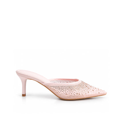 Pink Pearl Heel Sandals | 447P-P