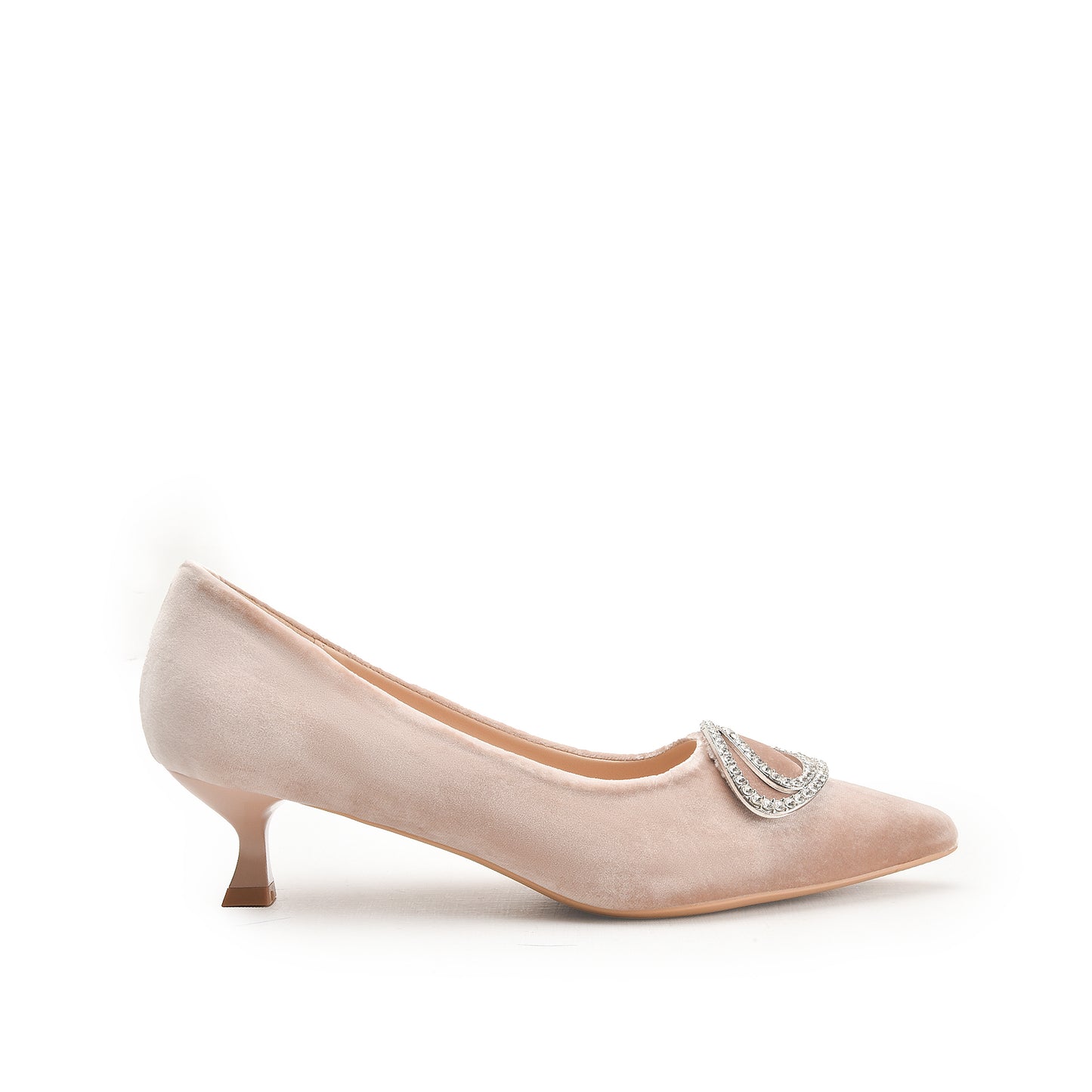 Nude Court Shoes with Crystal Buckle | 495N-F Dolcis
