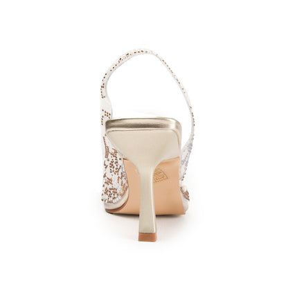 Beaded Slingback Heels in Gold | 498N-X Dolcis