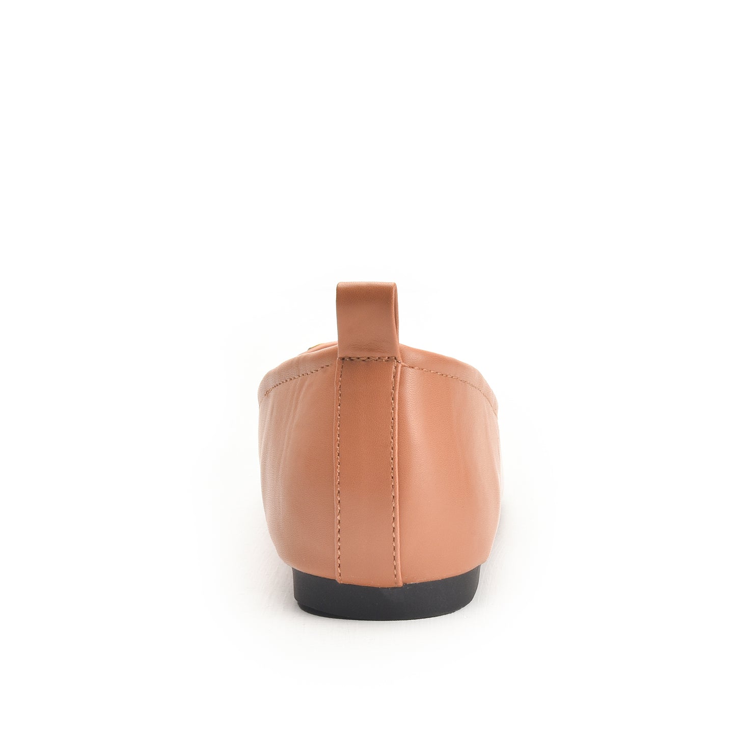 Tory Burch Brown Flat Pumps with Gold Logo | 494N-F