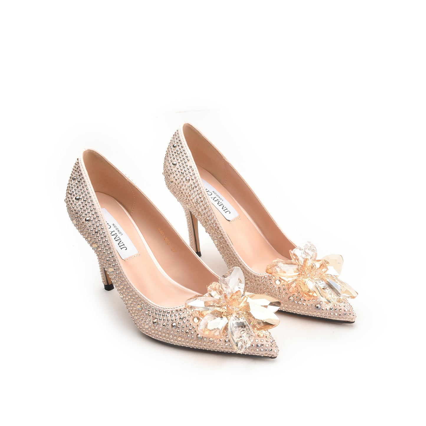 Nude Crystal Brooch Heels | 487N-X Dolcis