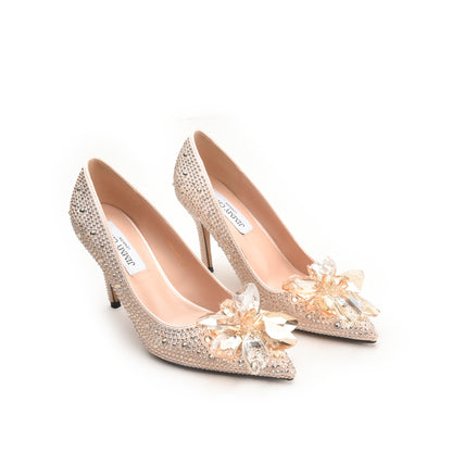 Nude Crystal Brooch Heels | 487N-X Dolcis