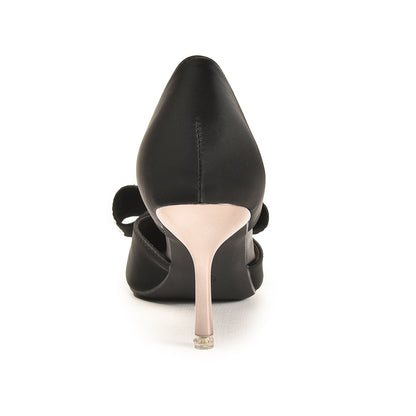 Chic Black Bow Embellished Heels | 471N-C Dolcis