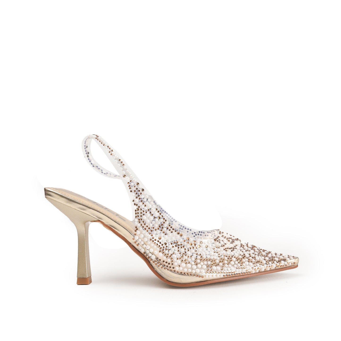 Beaded Slingback Heels in Gold | 498N-X Dolcis
