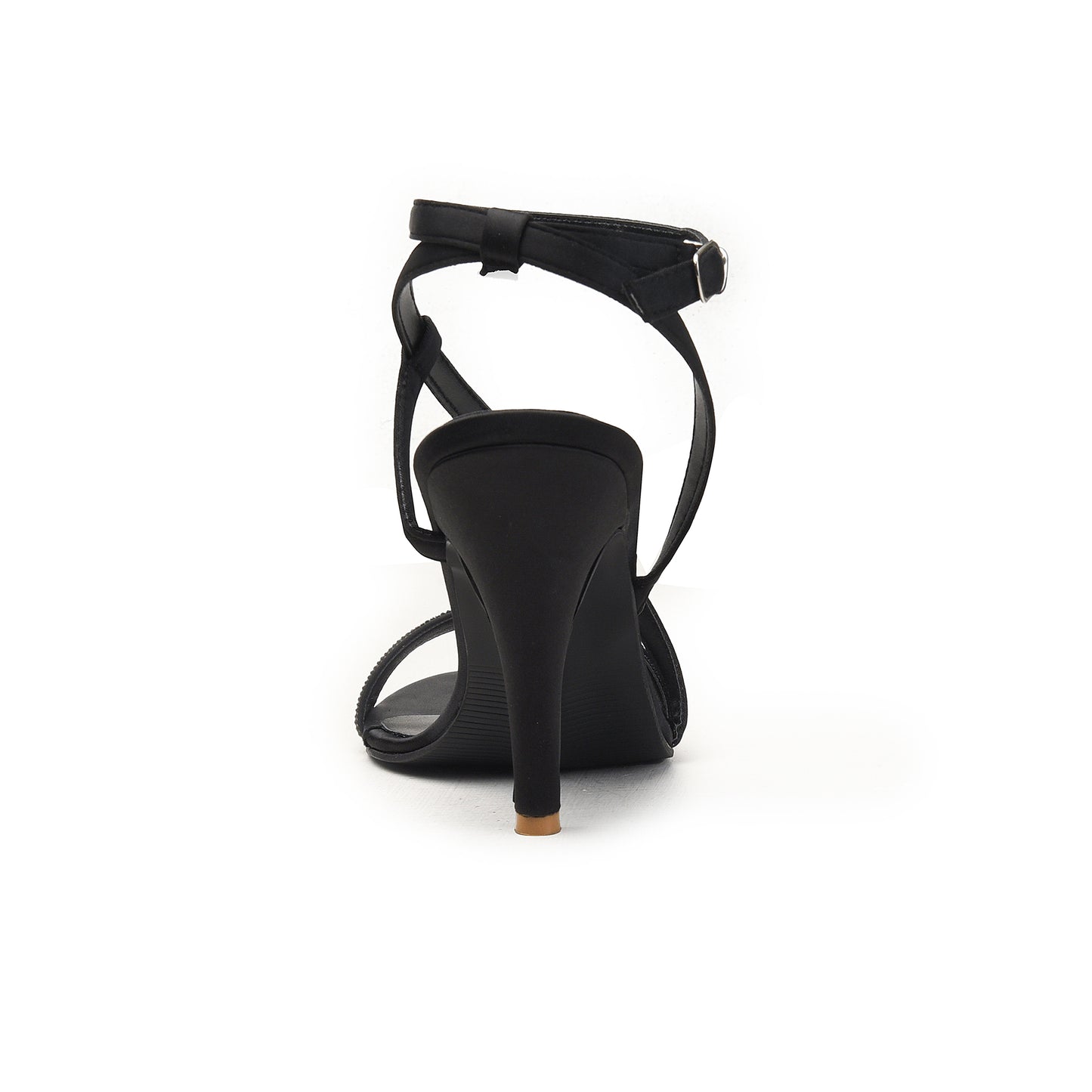 Black High Heels with Crystal Strap | 220H-C