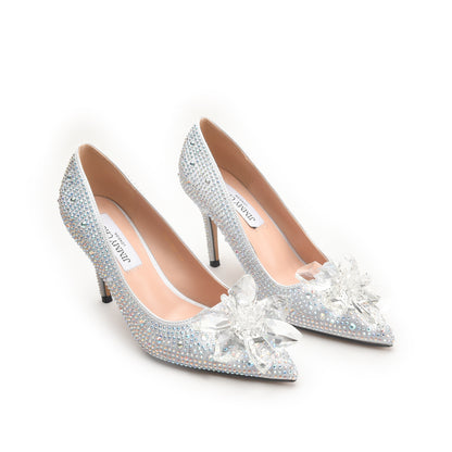 Crystal Brooch Silver Heels | 487N-S Dolcis