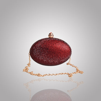 Premium Maroon Swarovski Clutch | C1447-M