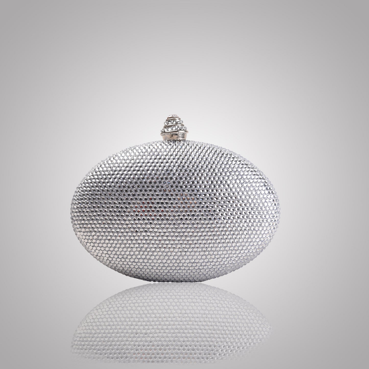 Premium  Silver  Swarovski Clutch | C1447-S