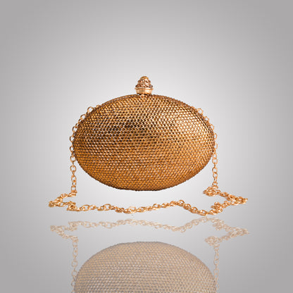 Premium Golden Swarovski Clutch | C1447-X