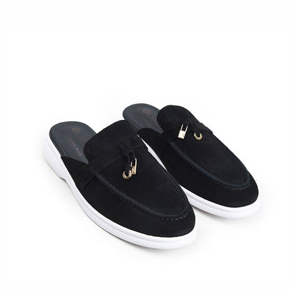 Classic Black Suede Loafers| 20045C-C