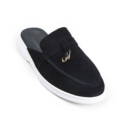 Classic Black Suede Loafers| 20045C-C