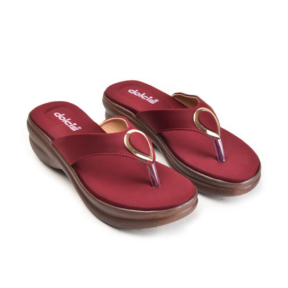 Maroon Slip-On Flip Flops | 779R-M Dolcis