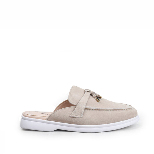 Classic Beige Suede Loafers| 20045C-F