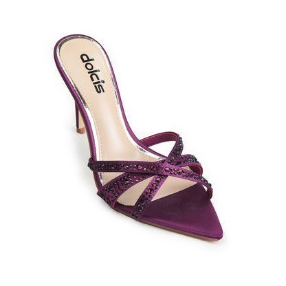 Purple Crystal Strap Party-Heels | 510N-J