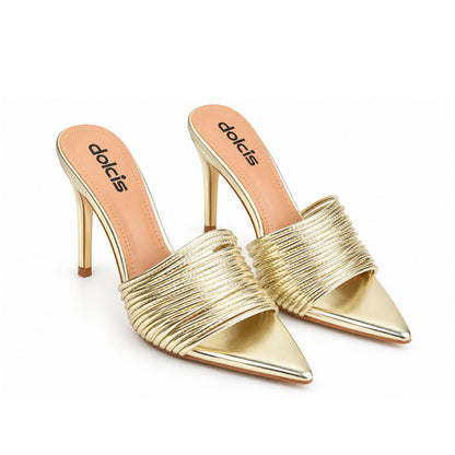 Golden Crystal Party Heels|509N-X