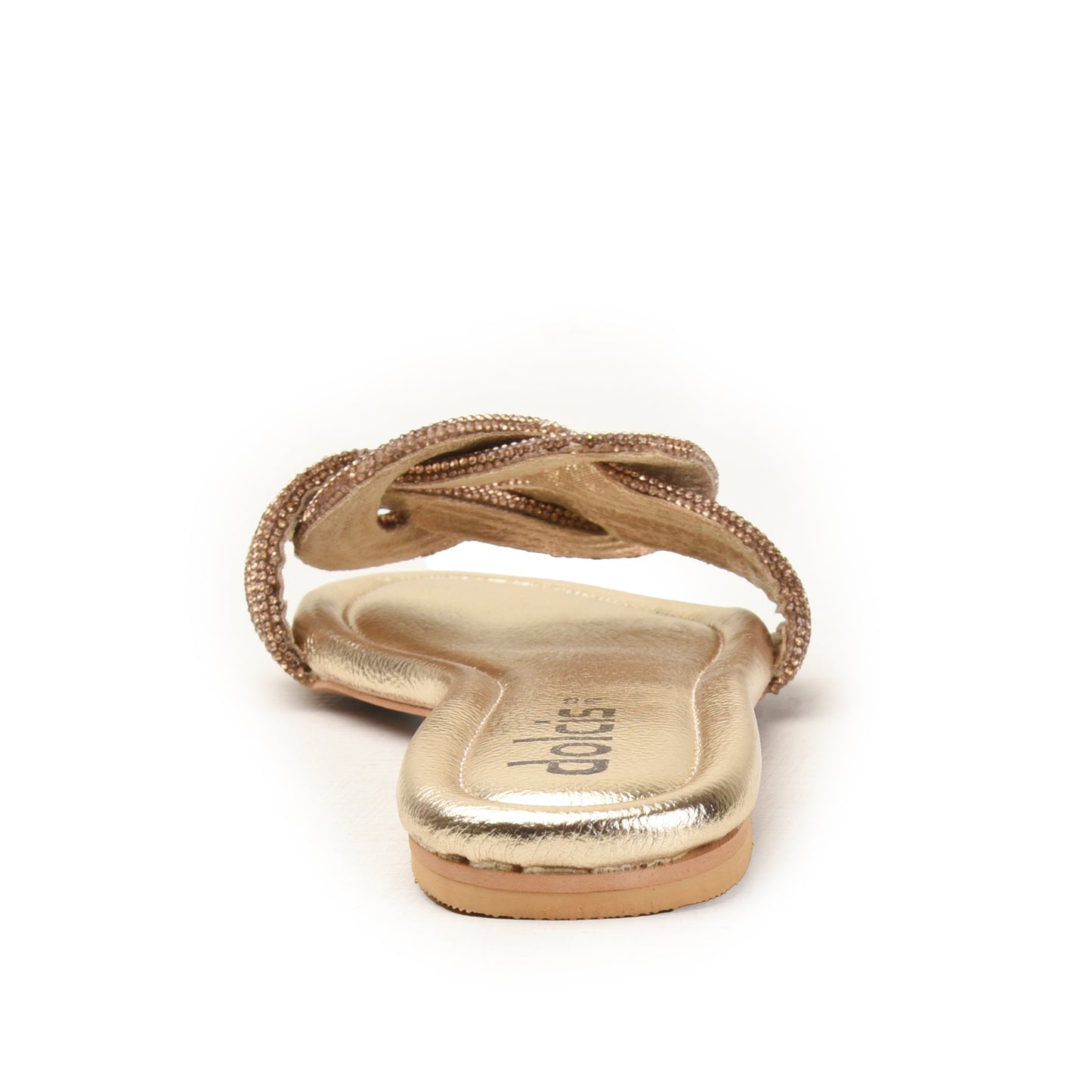 Gold Glitter Bow Flats for Women Slippers | 562L-X