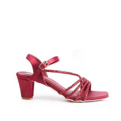 Maroon Modern Sleek Block Heel |258H-M