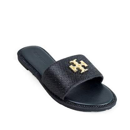 Black Soft Comfort Slip Flats | 503N-C