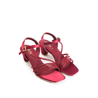 Maroon Modern Sleek Block Heel |258H-M