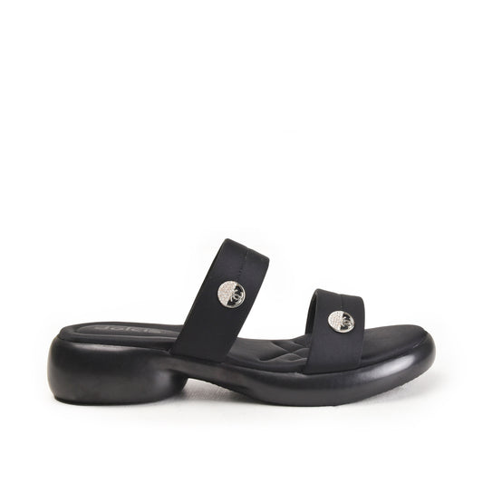 Classic Black Double-Strap Flip Flops | 502M-C Dolcis